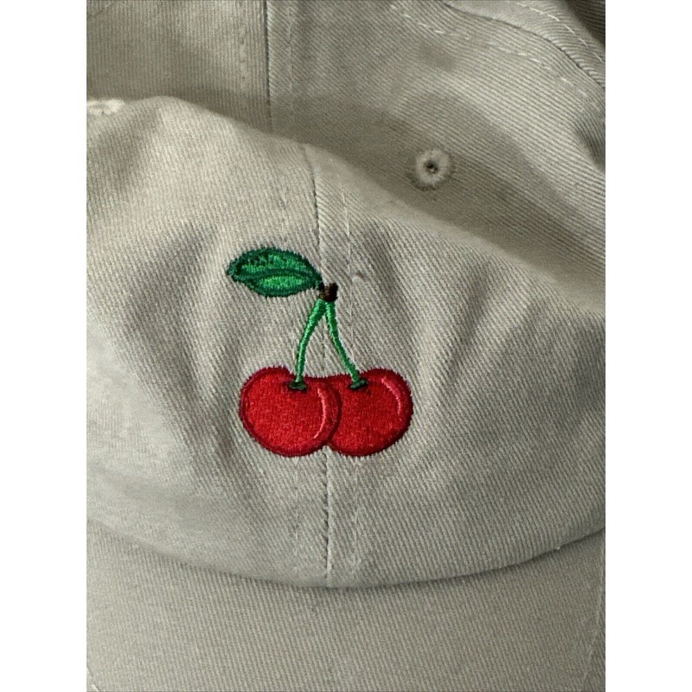 Cherries‎ Adjustable Hat Cap Brown Adult Size - Picture 7 of 8
